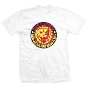 Polera NJPW Lionmark Blanca